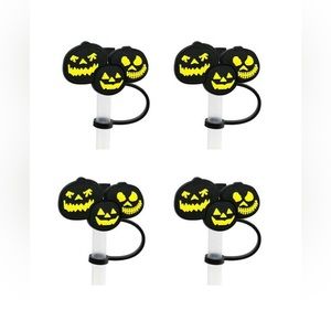 NWT🔴 (4 Pack) Spooky Season Black and Yellow straw covers